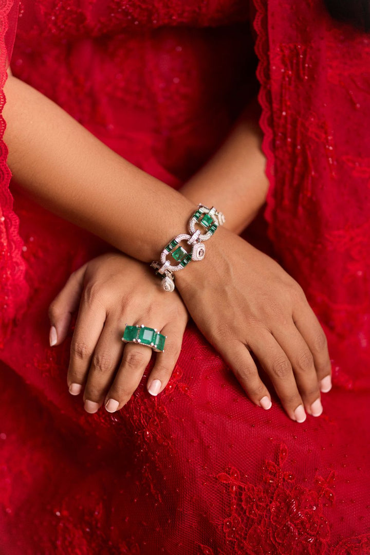 Emerald Enigma - Choker Cum Bracelet