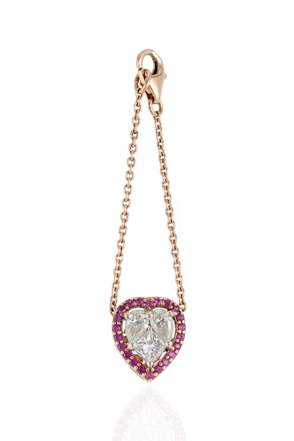 Hearts Forever-Pink Sapphires Charm