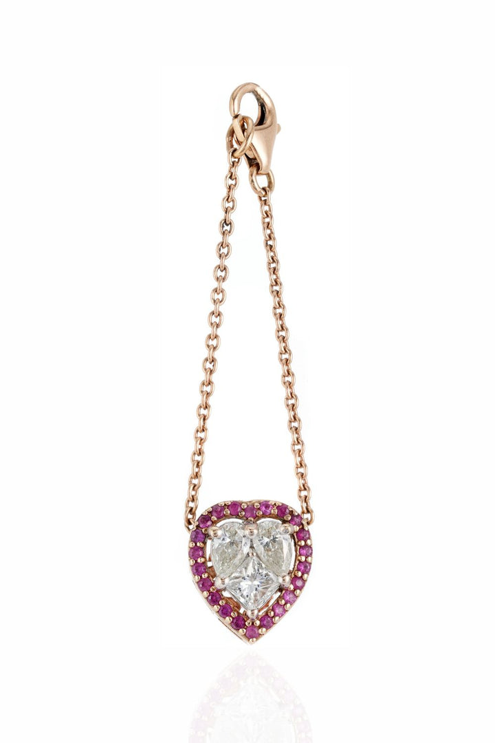 Hearts Forever-Pink Sapphires Charm