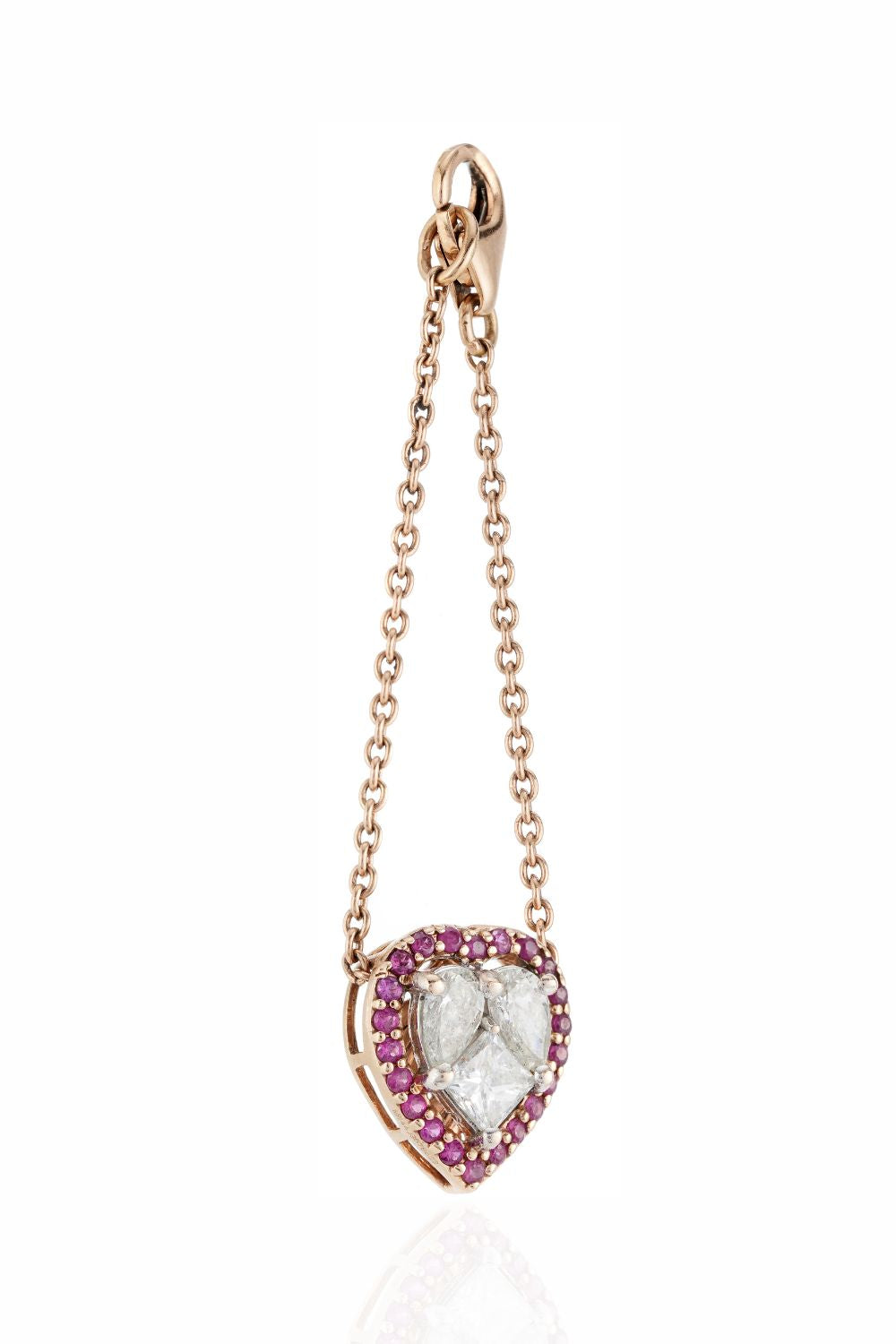 Hearts Forever-Pink Sapphires Charm