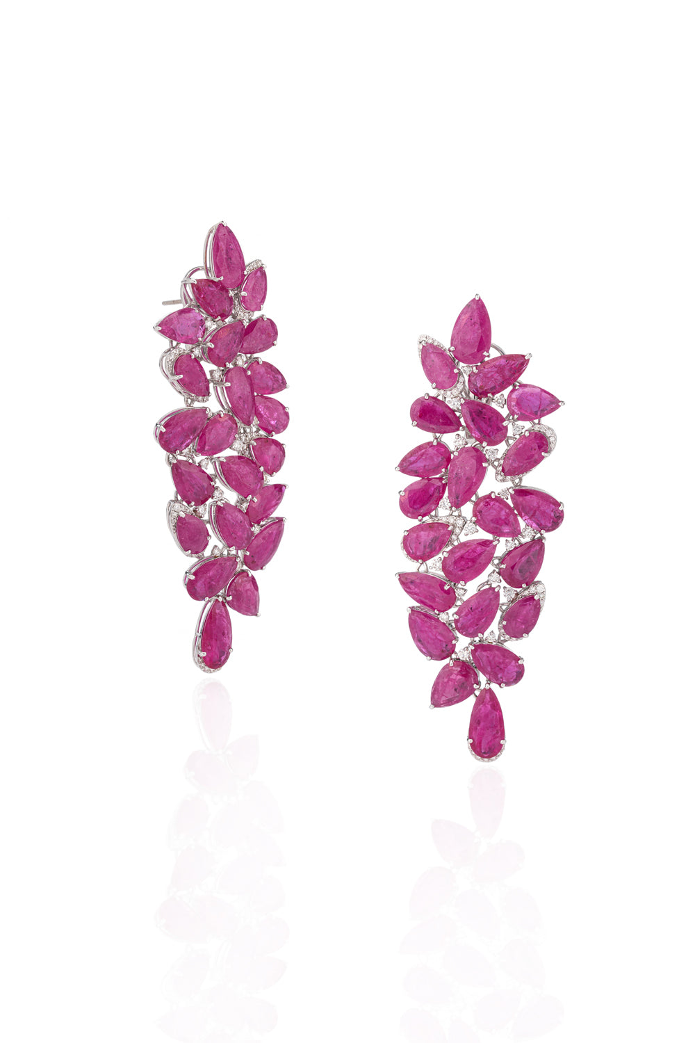 Sympony of Ruby Pears Earrings