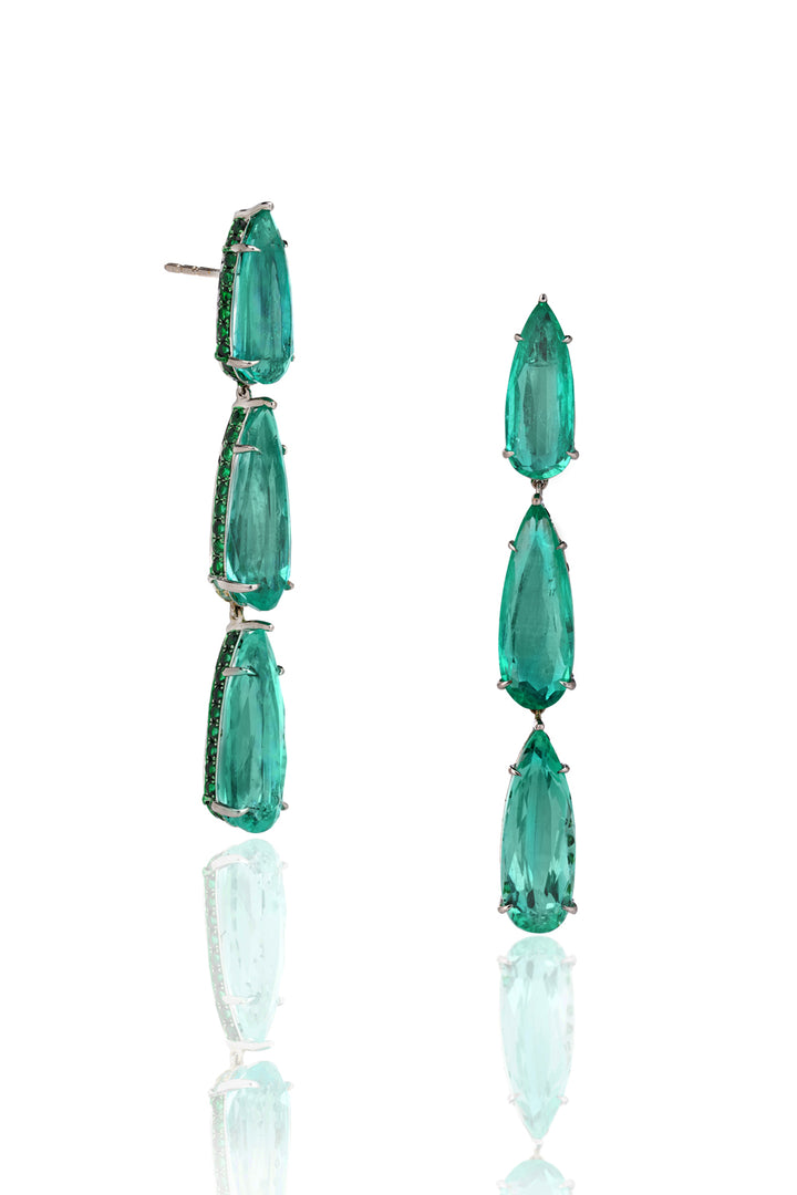 Emerald Trinity Earrings