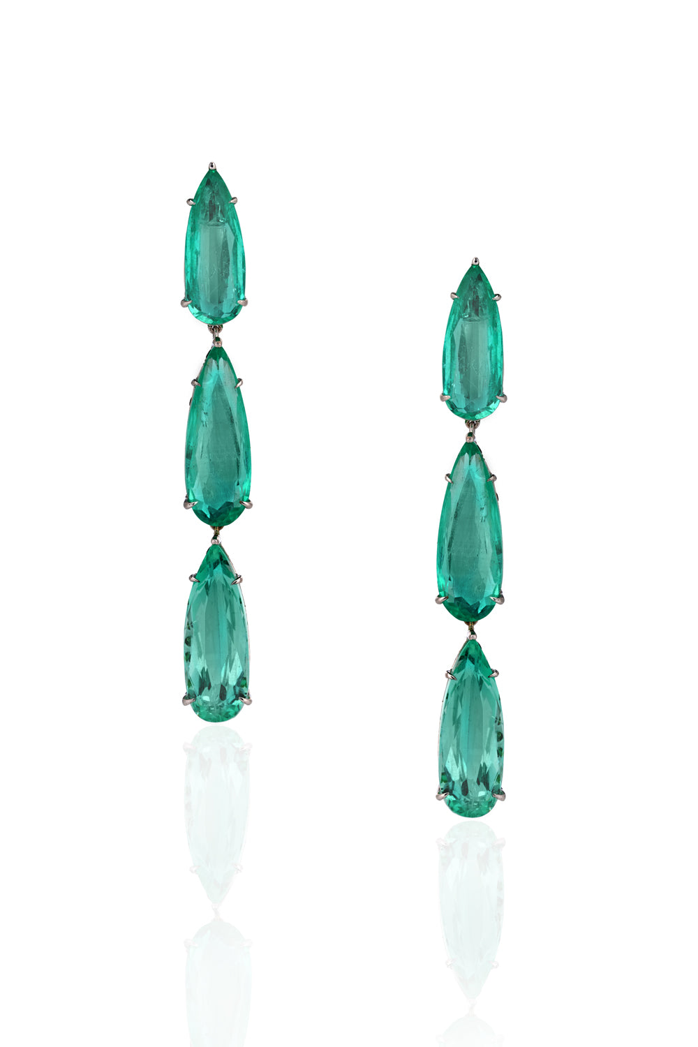 Emerald Trinity Earrings