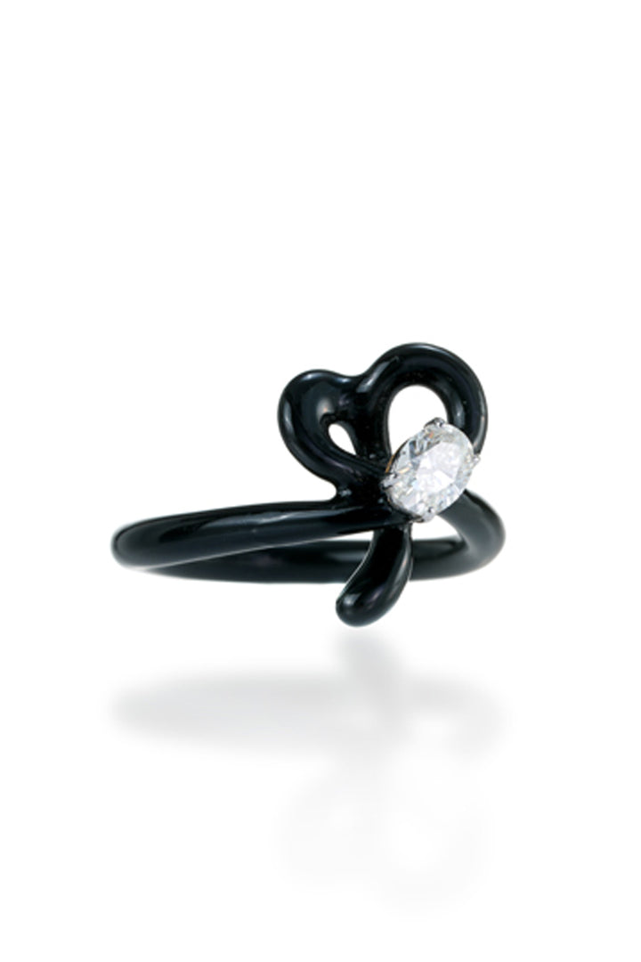 Midnight Noir Solitaire Ring