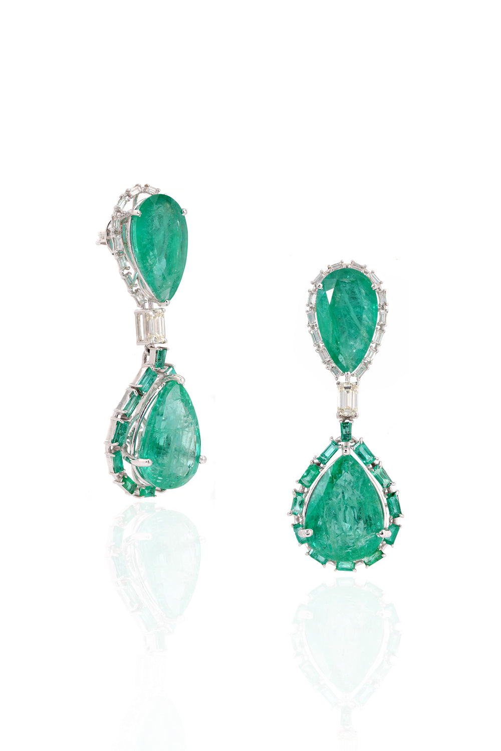 The Emerald Twin Drop Earrings