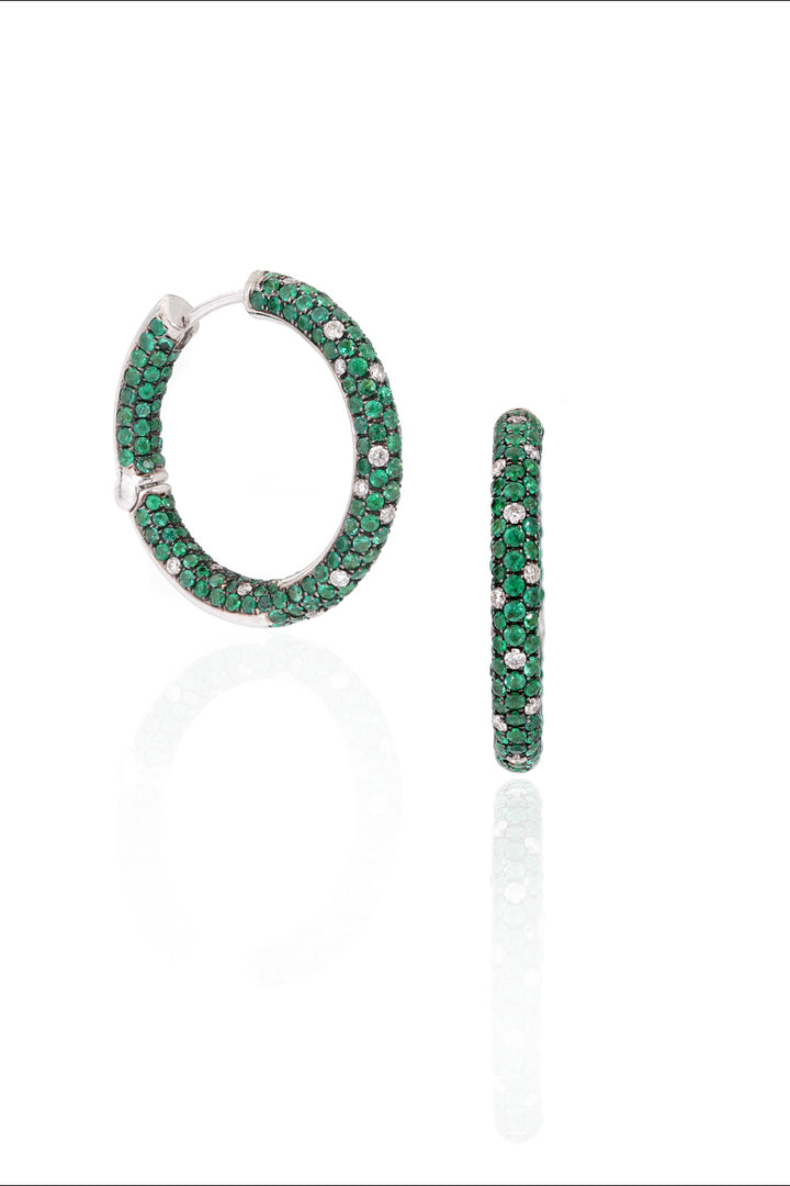 Emerald Starlight Hoops