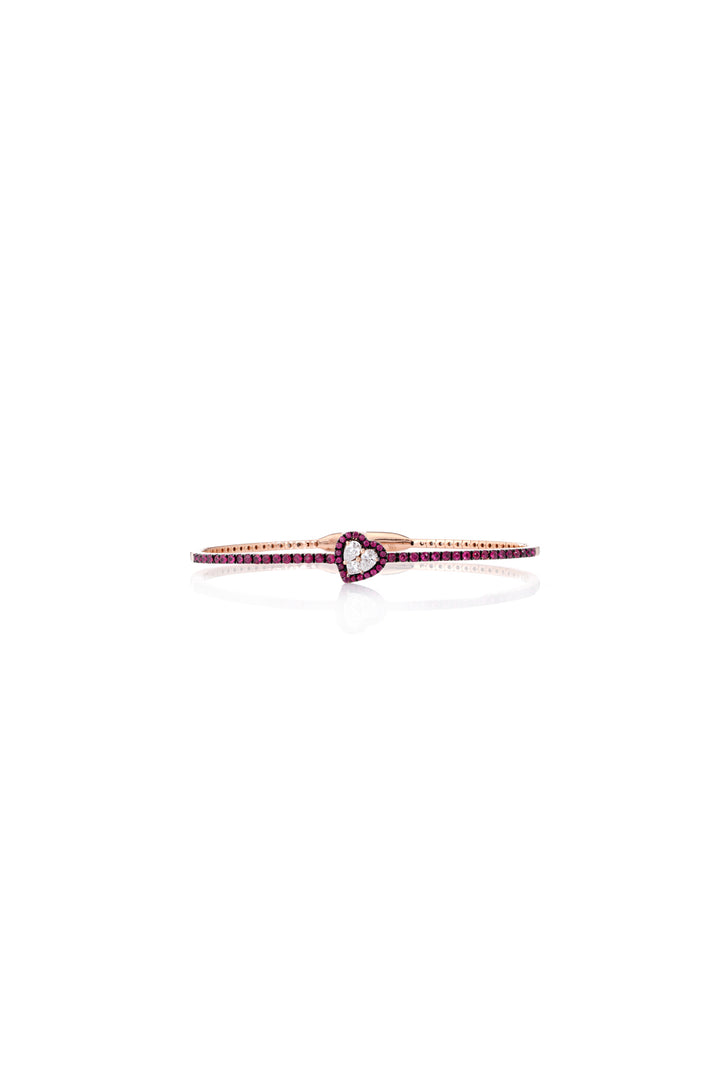 Ruby Hearts Forever Bracelet