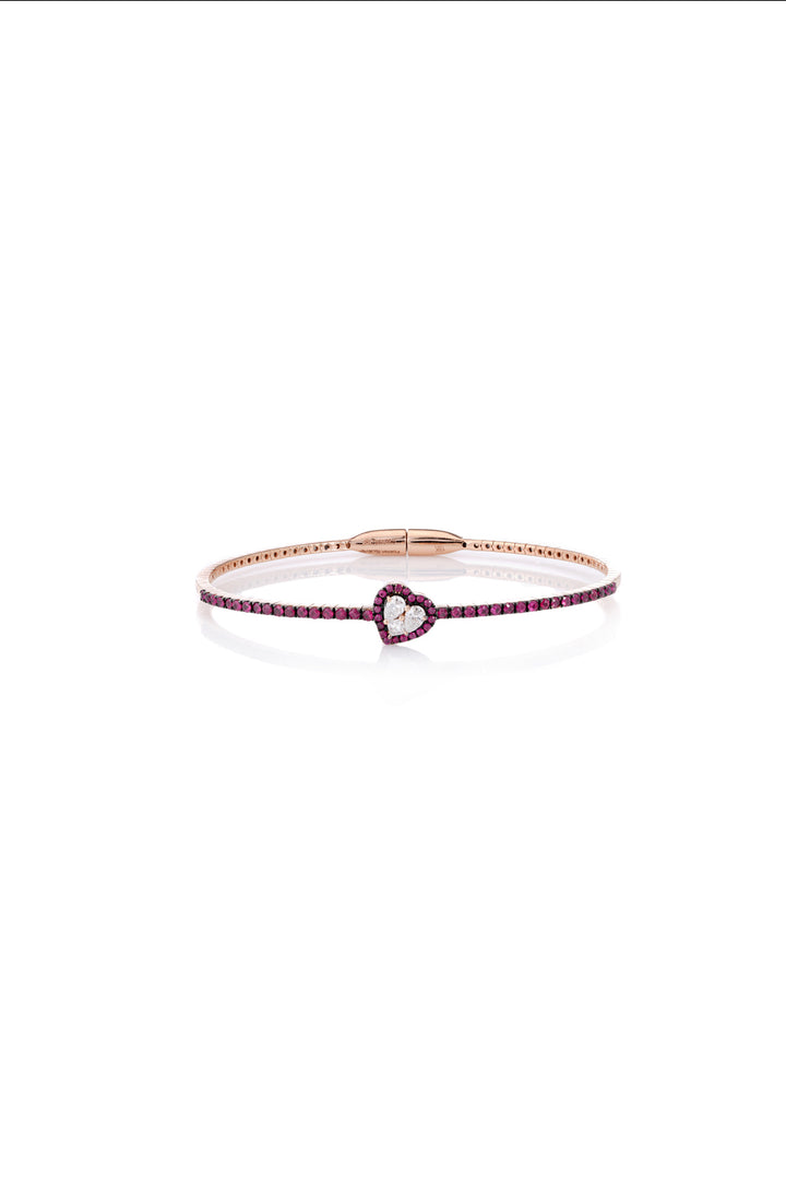 Ruby Hearts Forever Bracelet