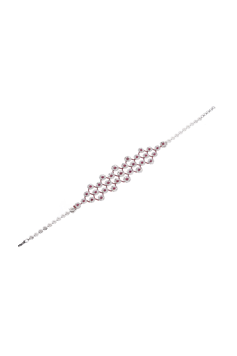 Imperial Ruby Bloom Choker ccum Bracelet