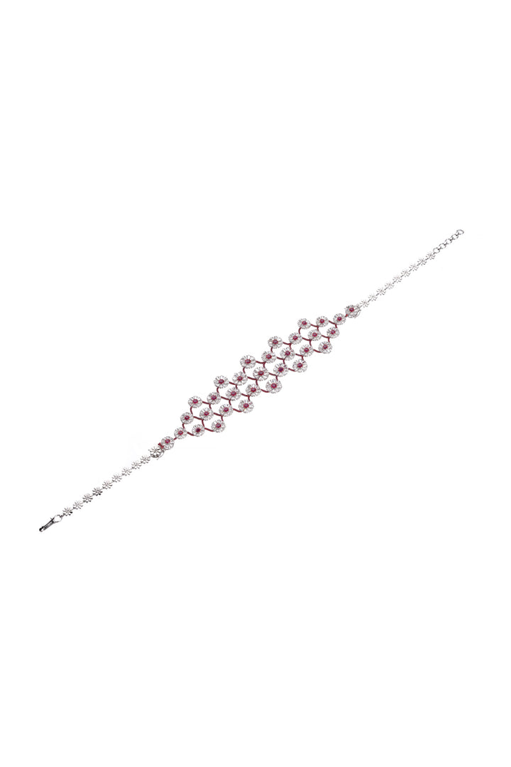 Imperial Ruby Bloom Choker ccum Bracelet