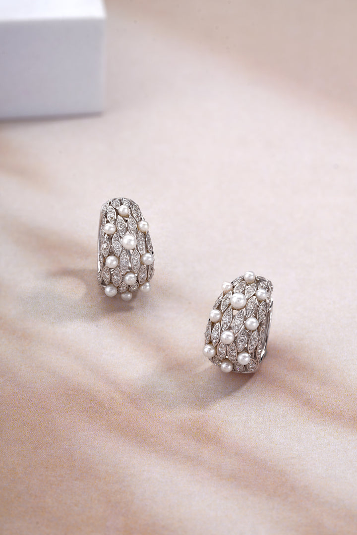Tulle of Pearls Earrings